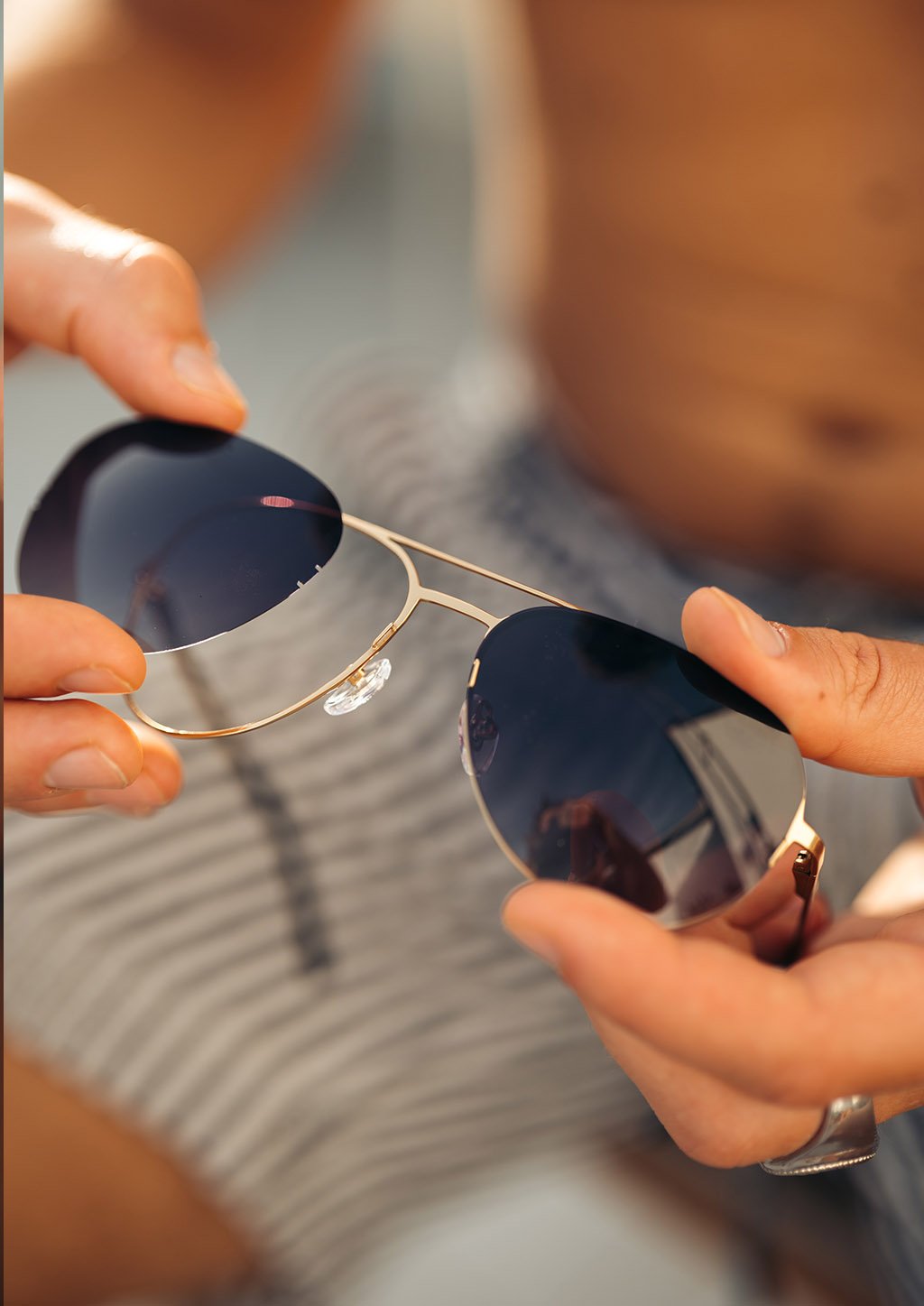 Titanium Aviators - V2 - Changeable Lenses Sunglasses