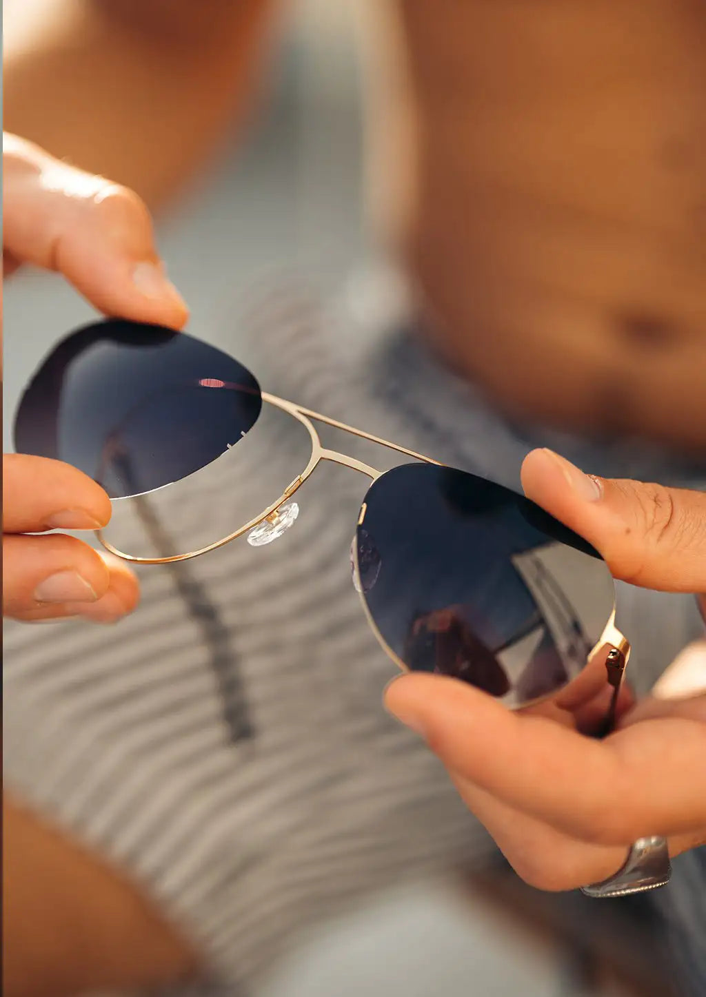Titanium Aviators - V2 - Changeable Lenses Sunglasses