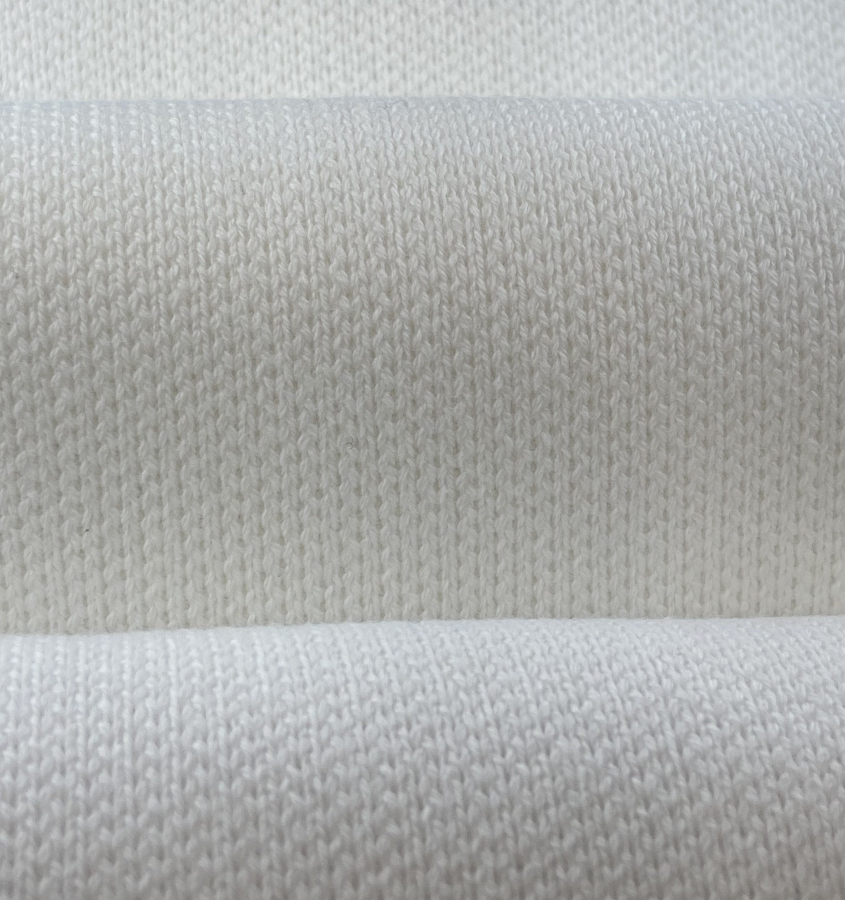 Close-up of white BCI Cotton Jacquard  texture