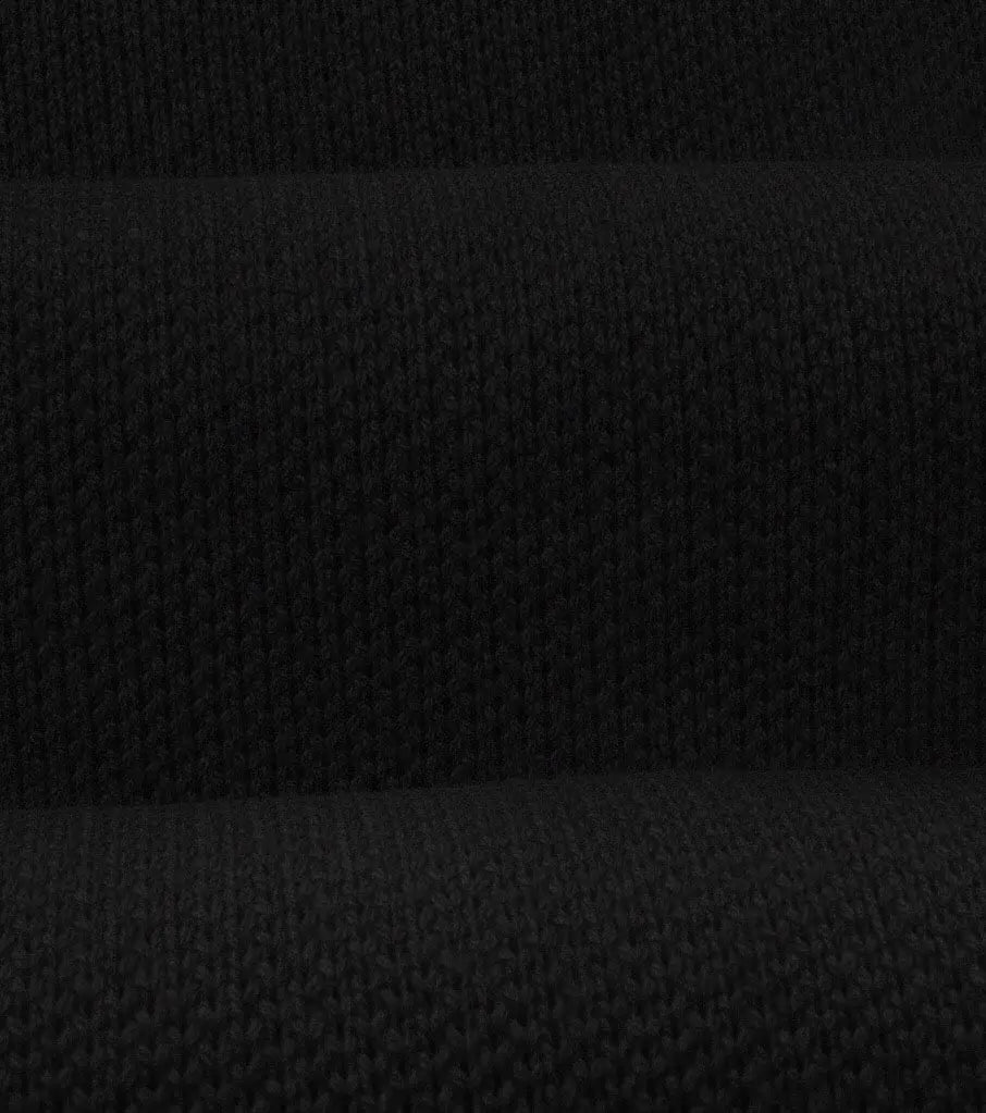 Solid black color swatch BCI Cotton material