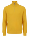 Cashmere Quarter-Zip Pullover - Lemon Yellow