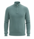 Cashmere Quarter-Zip Pullover - Aqua Wash