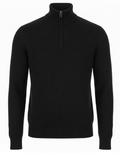 Cashmere Quarter-Zip Pullover - Jet Black