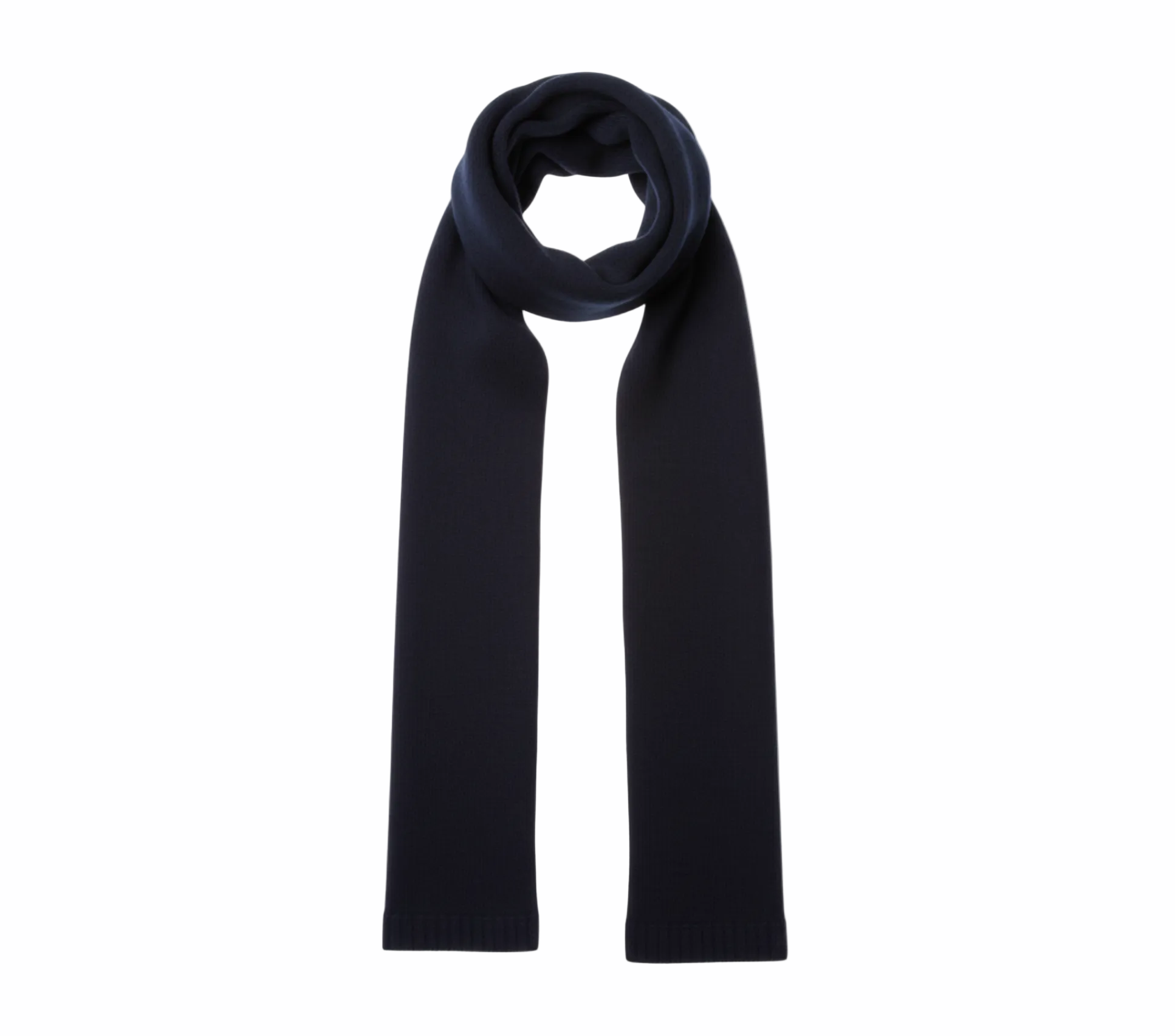 Navy blue Good Cashmere scarf on a white background