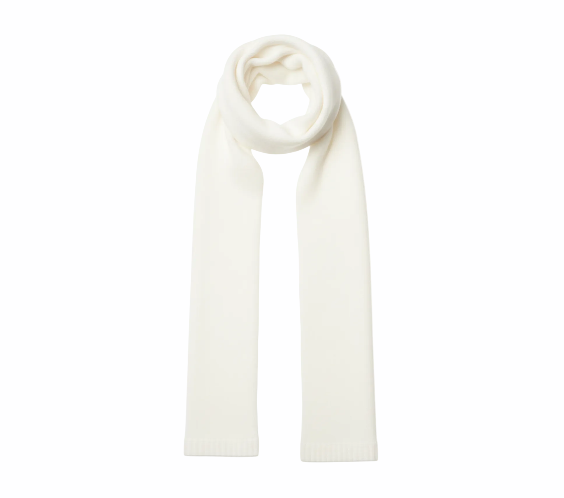 White Good Cashmere scarf on a white background