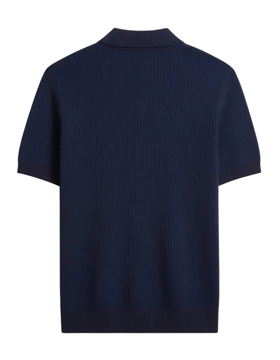 The Jacquard Cotton V-Neck Polo