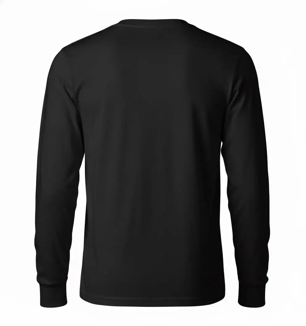 Black Organic Cotton Long Sleeve Tee