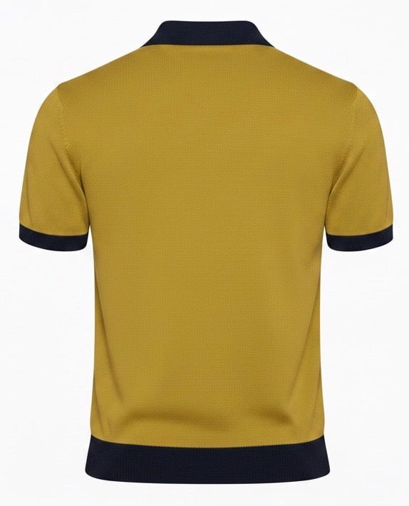 Pure BCI Cotton Short Sleeve V-Neck Polo Yellow