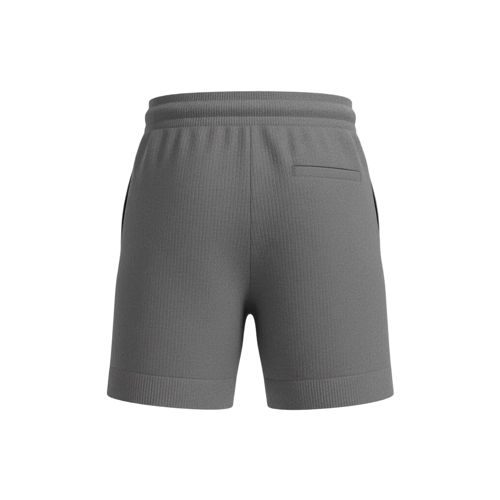 Jacquard Cotton Knit Shorts — Gray
