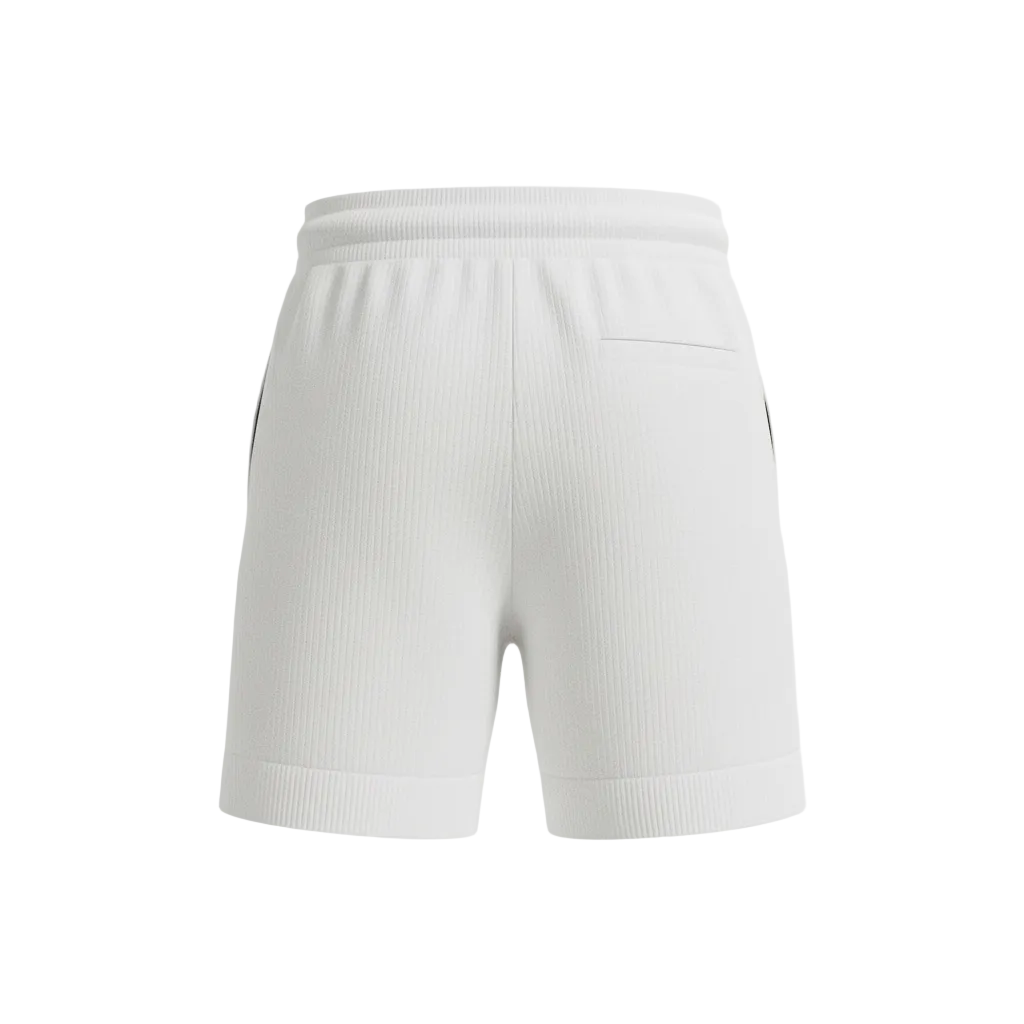 Jacquard Cotton Knit Shorts — White