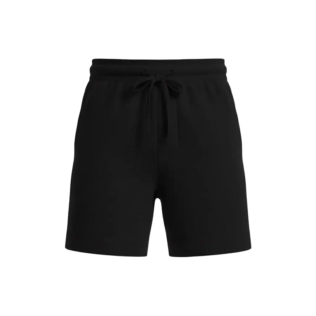 Black pure BCI Cotton shorts on a white background