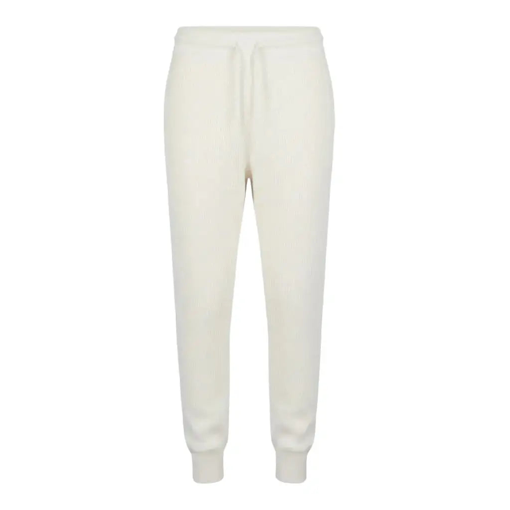 White Pure Good Cashmere Standard joggers on a white background