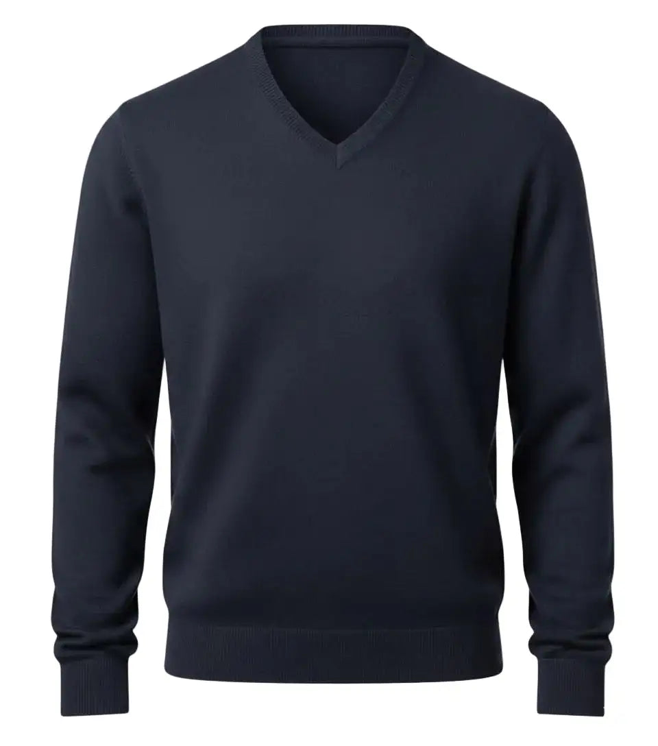 Navy blue RWS Merino Wool on a white background