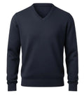 Navy blue RWS Merino Wool on a white background