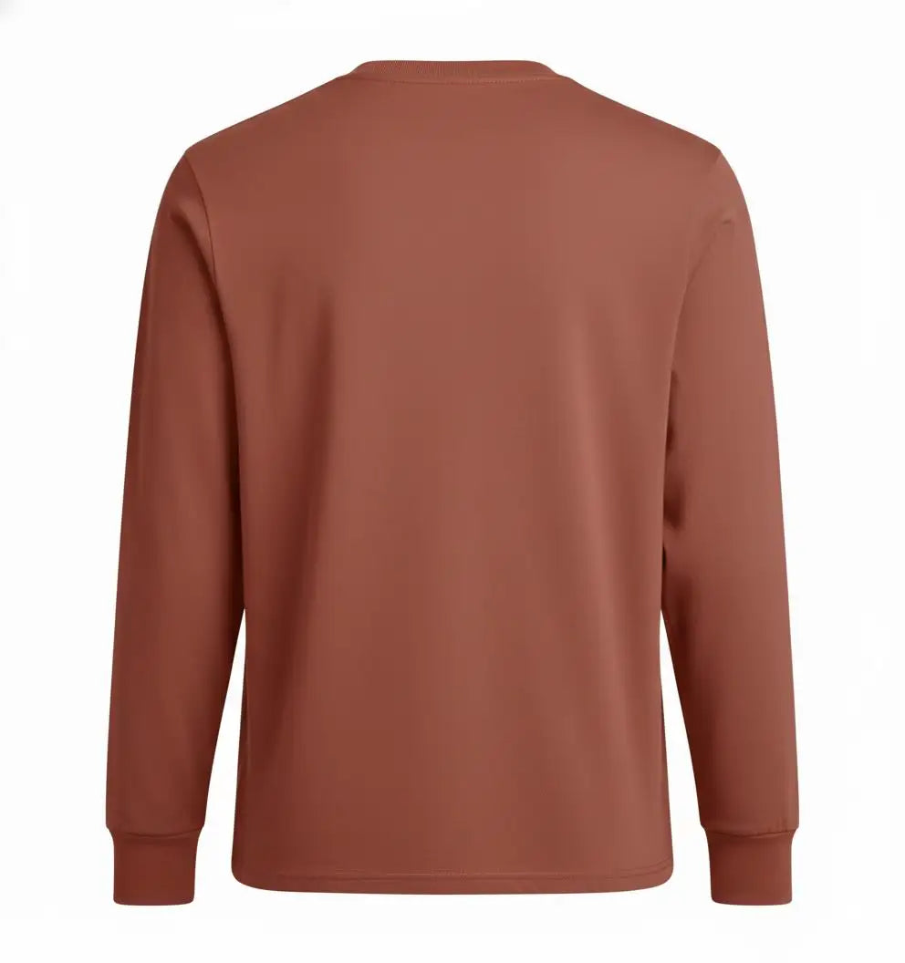 Organic Cotton Red long-sleeve shirt on a white background