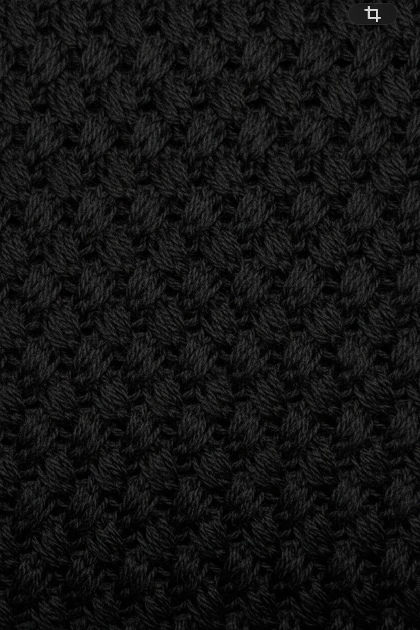Black Needle Transfer Knit Close-Up