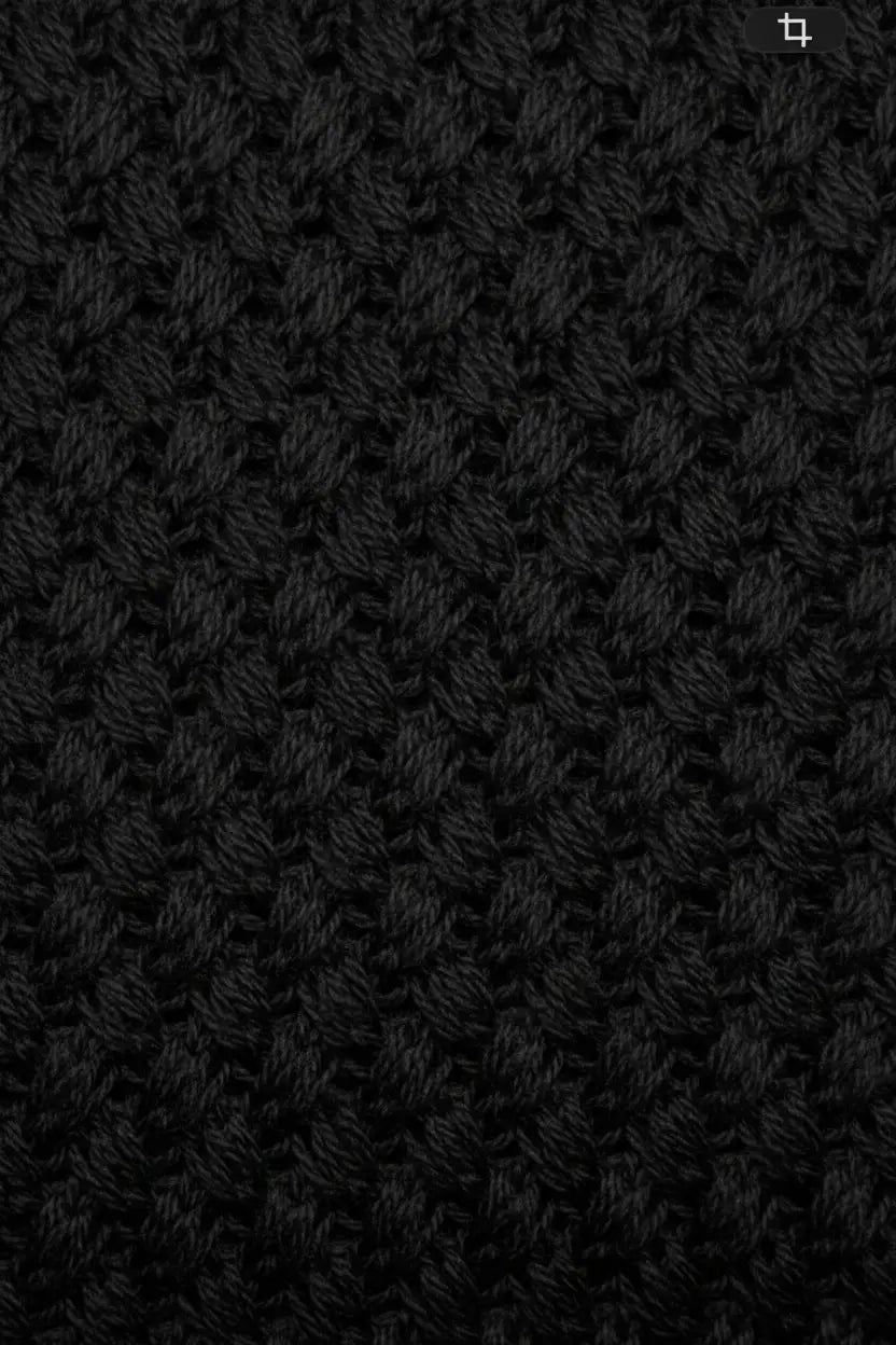 Black Needle Transfer Knit Close-Up