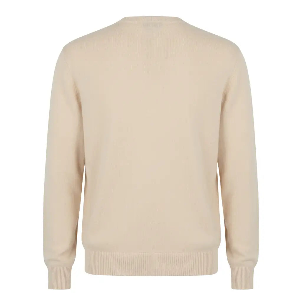 Buttermilk merino pullover back shot