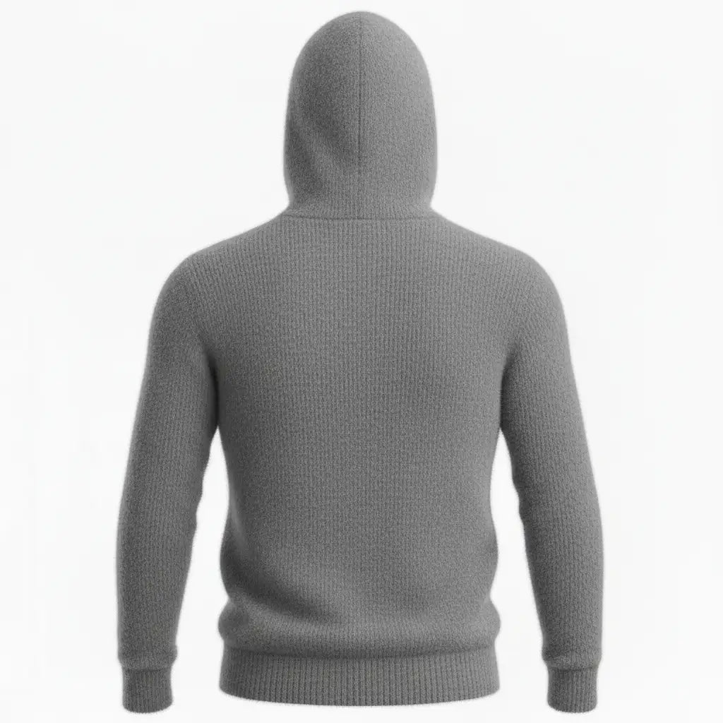 Cashmere Hoodie Gray - Back