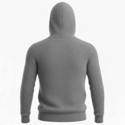 Cashmere Hoodie Gray - Back