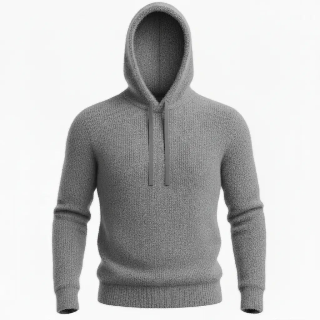 Cashmere Hoodie Gray - Front