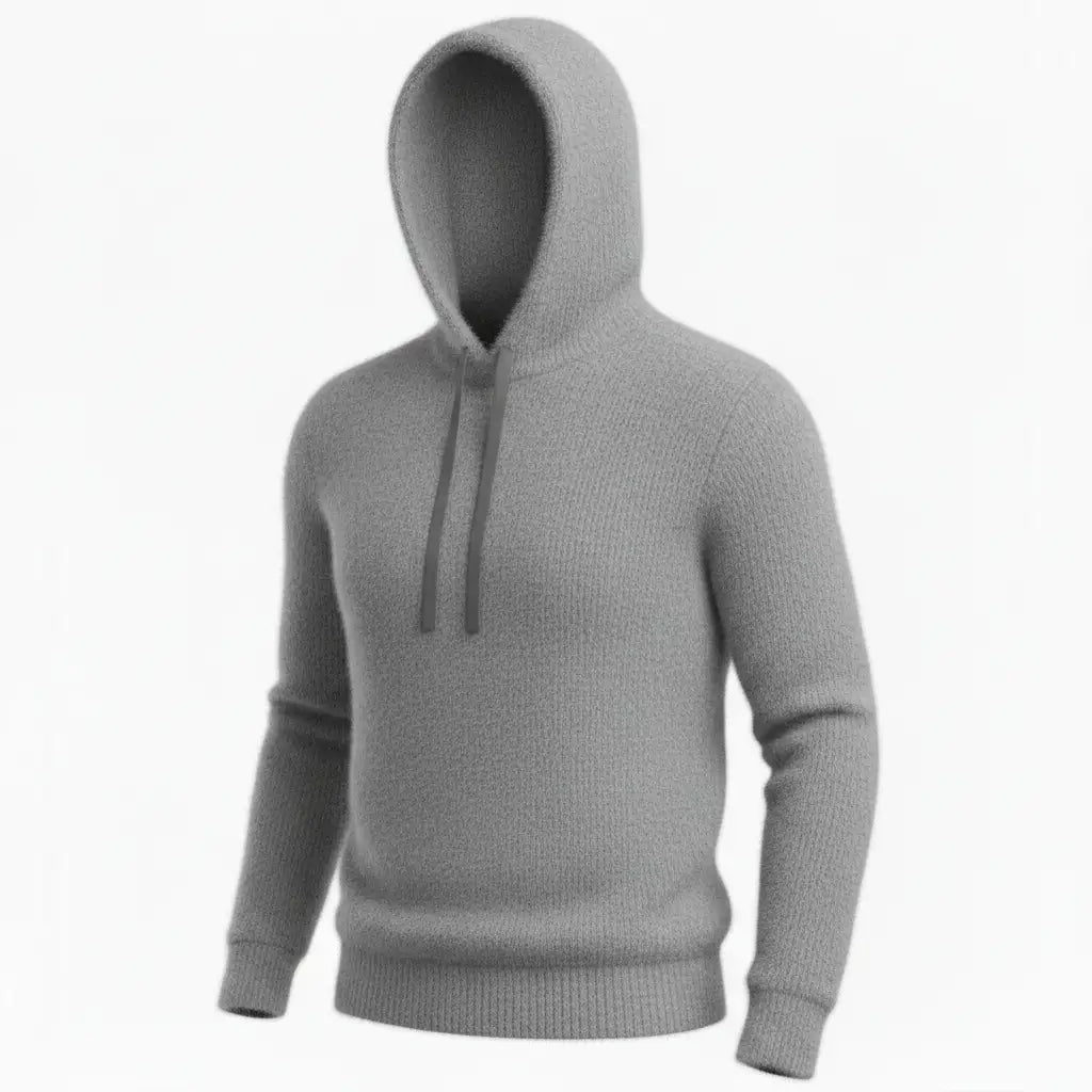 Cashmere Hoodie Gray - Side