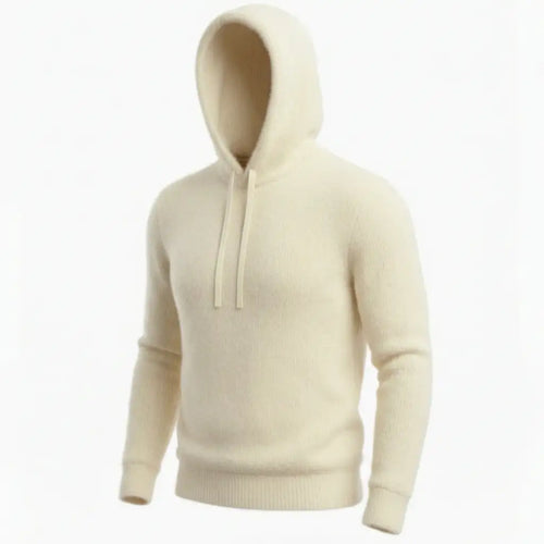 Cashmere Hoodie three-quarter side view