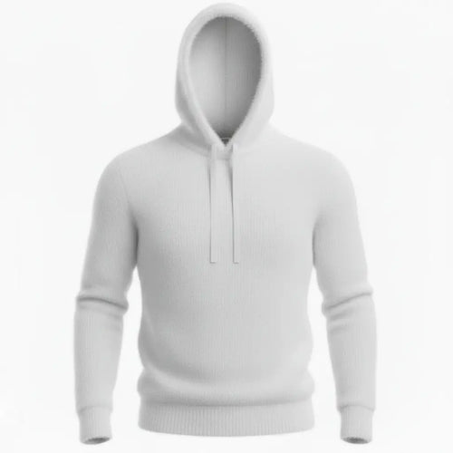 Cashmere Hoodie White - Front