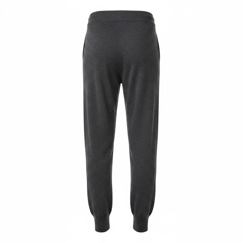 Cashmere Joggers Dark Gray - Back