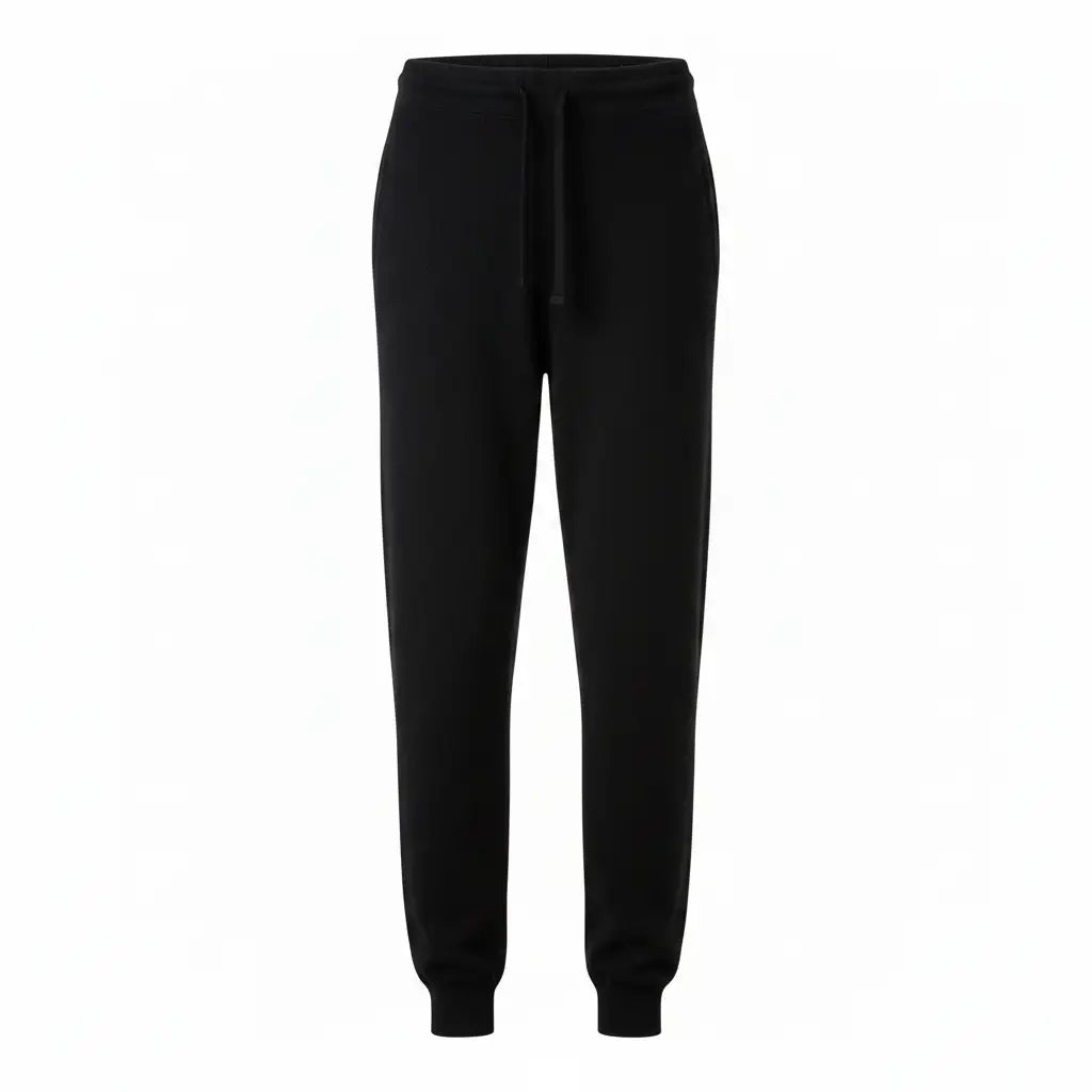 Cashmere Joggers Jet Black - Front
