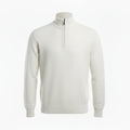 Cashmere Quarter-Zip Pure White - Floating Front