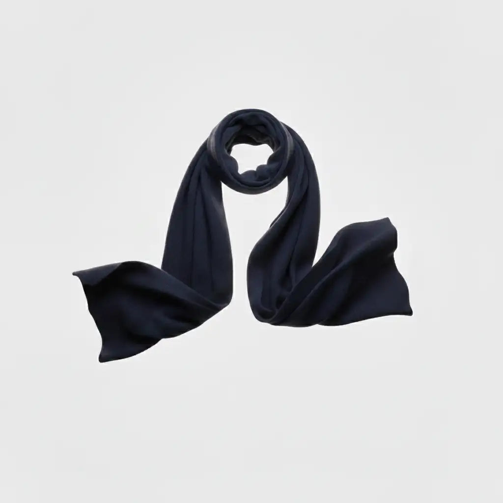 Cashmere Scarf City Navy - Ultra Pure White Background
