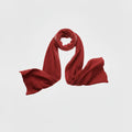 Cashmere Scarf Oriental Red - Matched Drape Ultra White