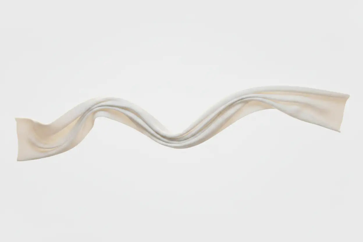 Cashmere Scarf Pure White - Horizontal Float with Gold Glow
