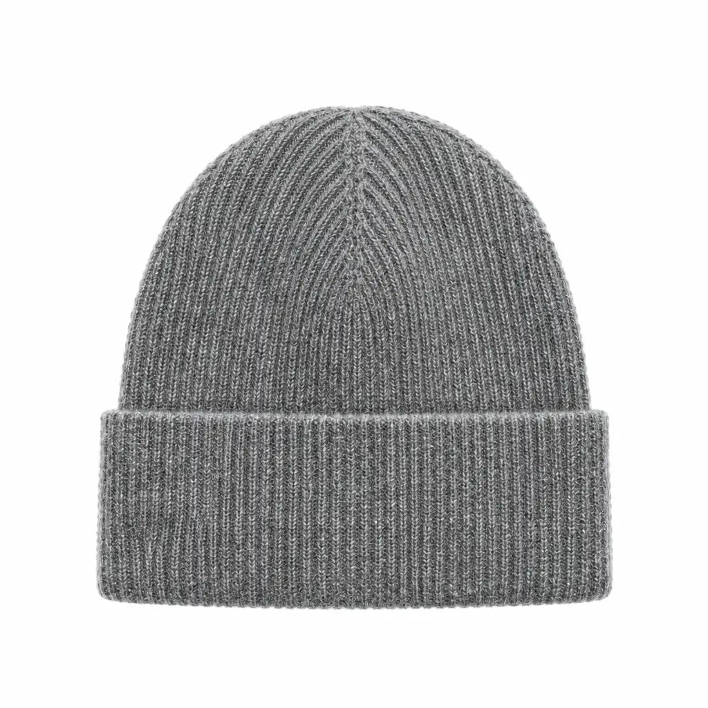 Heather Grey cashmere and merino wool beanie hero image