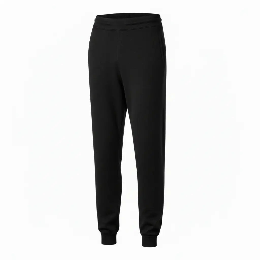 Jacquard Cotton Track Pants Black - Side