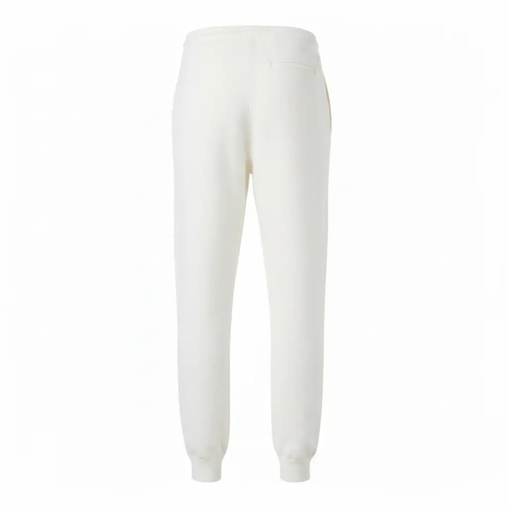 Jacquard Cotton Track Pants White - Back