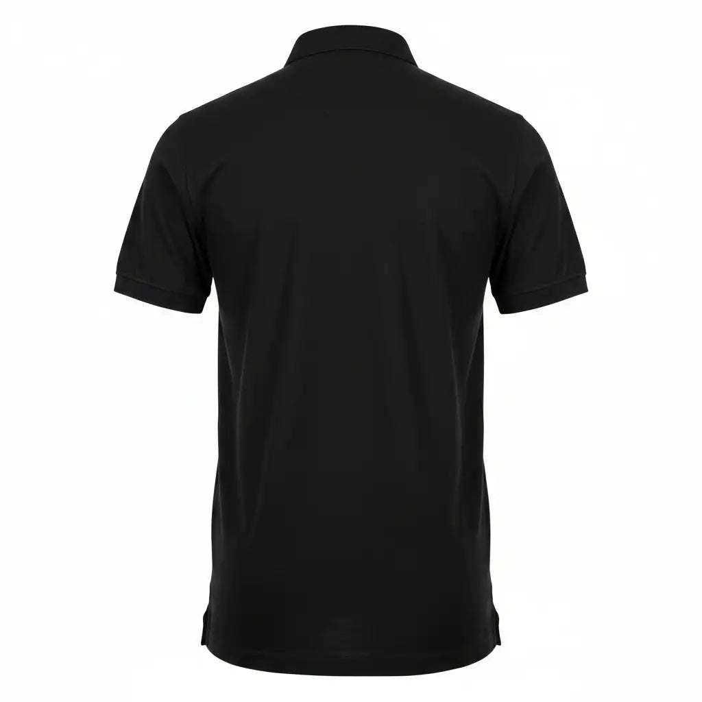 Mens Pima Polo — Black Back View
