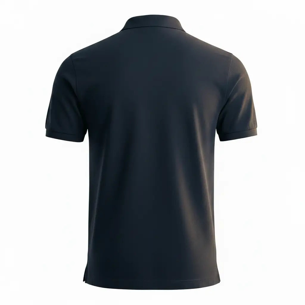 Mens Pima Polo — Navy Back View