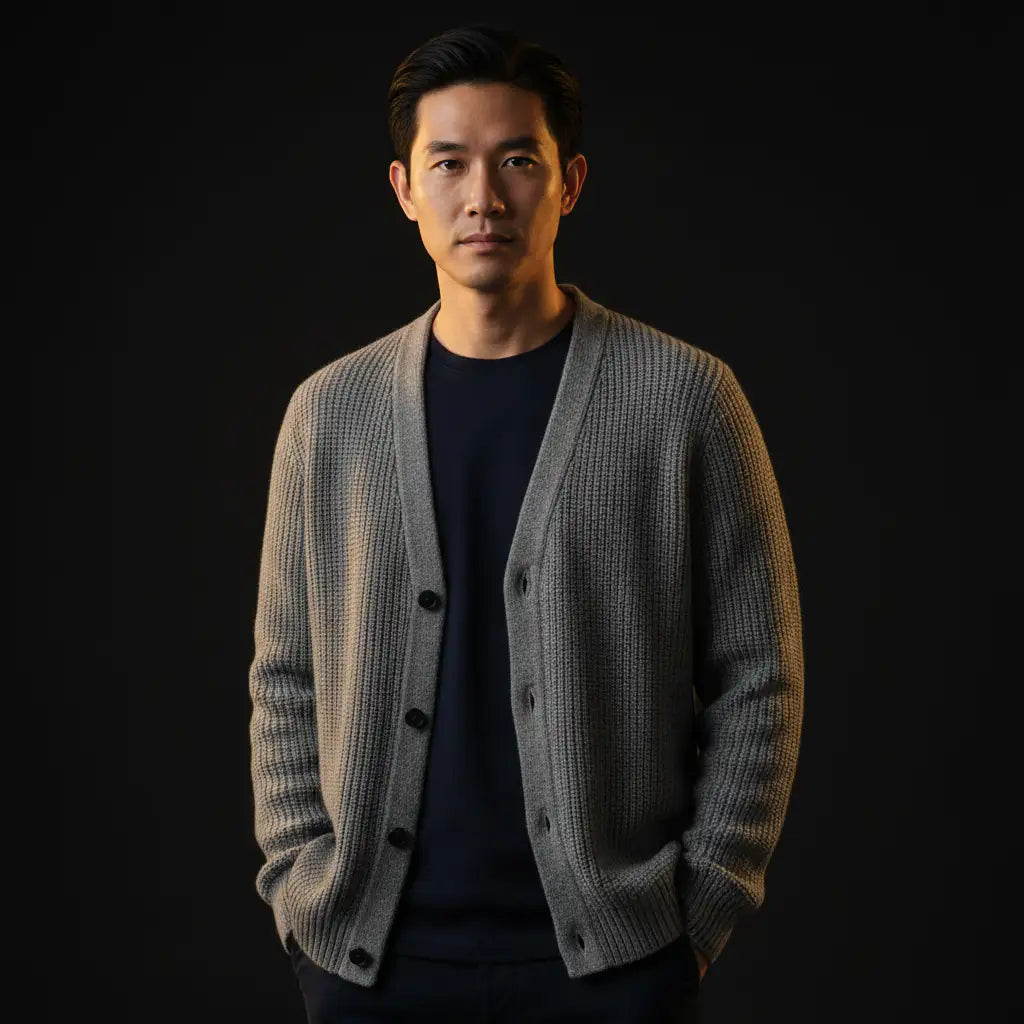 Merino Cardigan - Dark Editorial