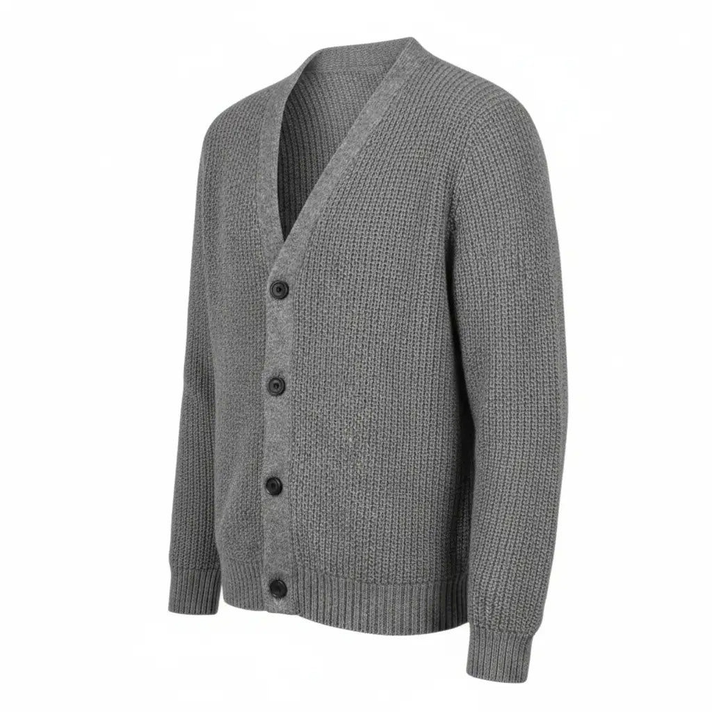 Merino Cardigan - Three Quarter Side