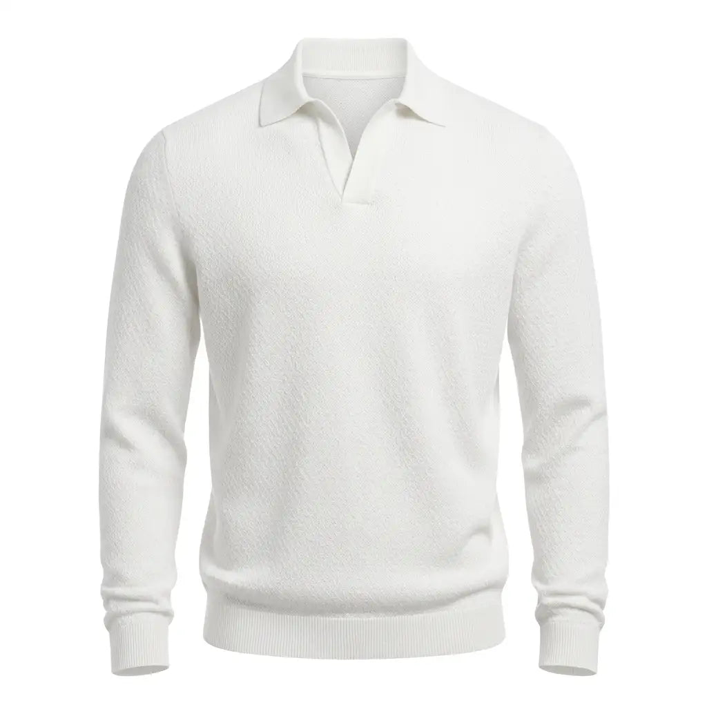 Off-white jacquard cotton polo pullover front hero