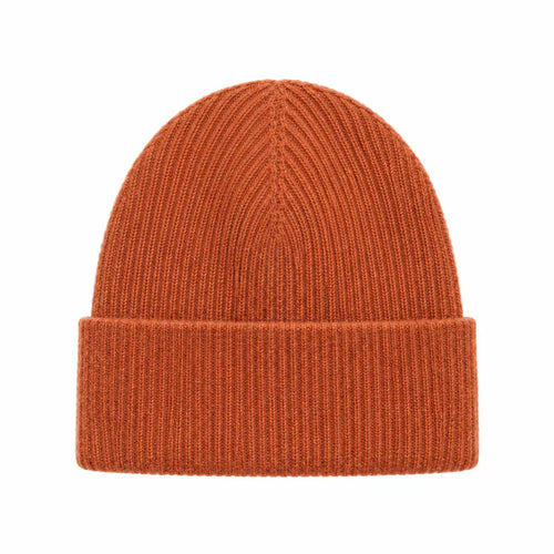 Persimmon cashmere and merino wool beanie hero image