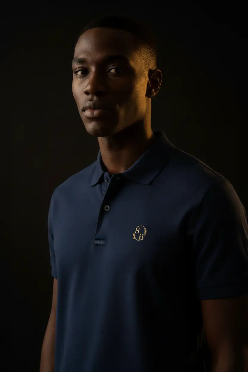 Pima Polo — Navy on Reference Model
