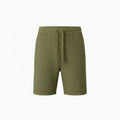 Pure BCI Cotton Knit Shorts Olive — Front Hero