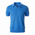 Pure BCI Cotton V Neck Polo Sky Blue — Front Hero, no label