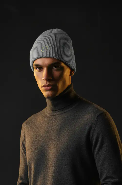 Pure Organic Cotton Beanie — Gray Dark Editorial
