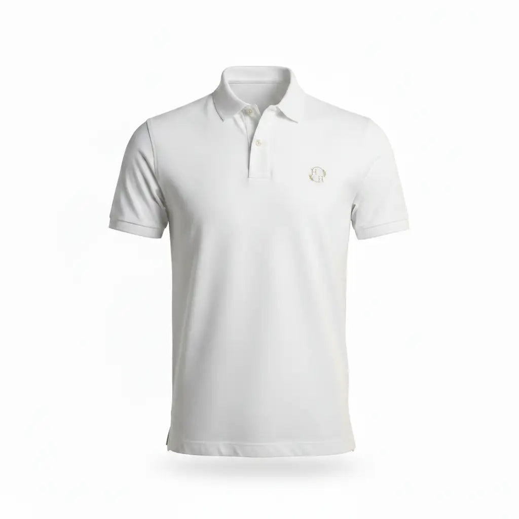 Pure Pima Polo — White Clean Ghost No Label