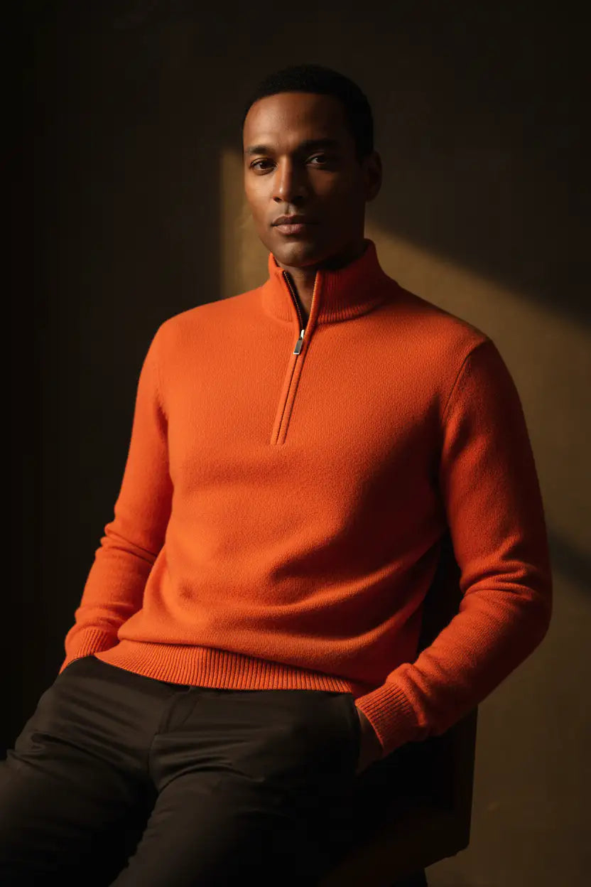 Quarter-Zip Clementine - Lifestyle