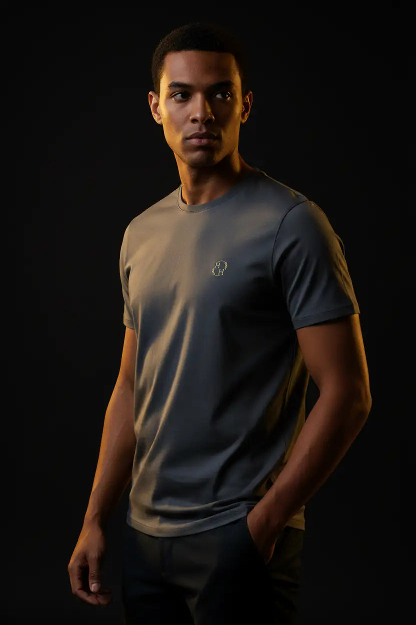 Supima Tee — Slate Dark Editorial